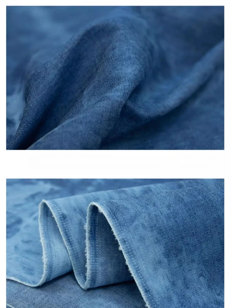 세탁된 데님 원단 순면 소재 팬츠 셔츠 스커트 의류 여 - Summer Clothing Wholesale 리뷰 및 가격