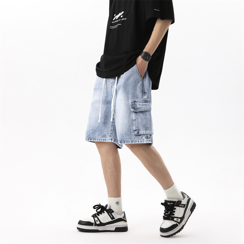 여름 남성 데님 반바지 레트로 패션 신축성 있는 허리  - Summer Clothing Brands 리뷰 및 가격